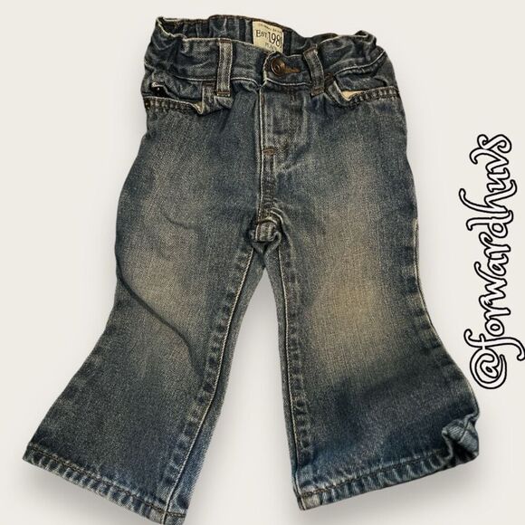 Bundle Sale 3 for $15 | EST 1989 Place | Boot Cut Jeans Size 12-18 Months - Picture 1 of 7